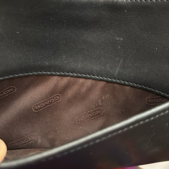 VINTAGE COACH SADDLE BAG black LIKE NEW CONDITION - Picture 12 of 16